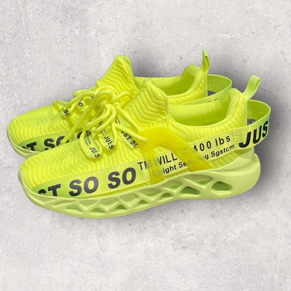 Just So Shoes NEON YELLOW SIZE 5.5 women